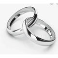 Aliança de Aço Inoxidável Dourado e Prata para Casamento ou Namoro