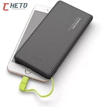 Carregador Portátil 10.000mAh Pineng com Conector iPhone/V8 (Power Bank)