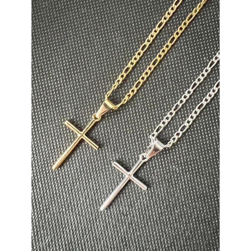 Kit Corrente e Pingente Cruz em Ouro 18k - Estilo Masculino/Feminino