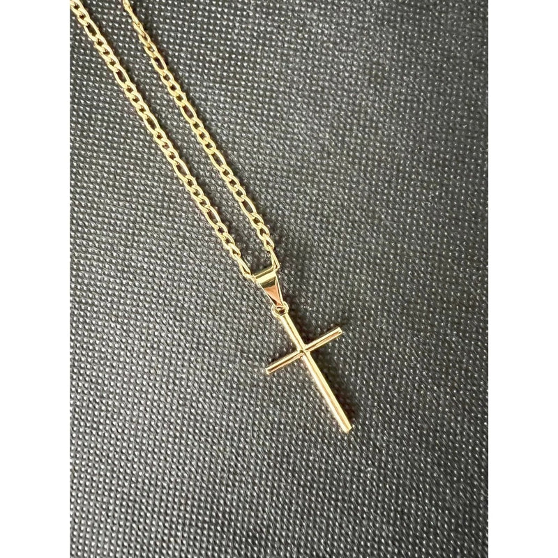 Kit Corrente e Pingente Cruz em Ouro 18k - Estilo Masculino/Feminino