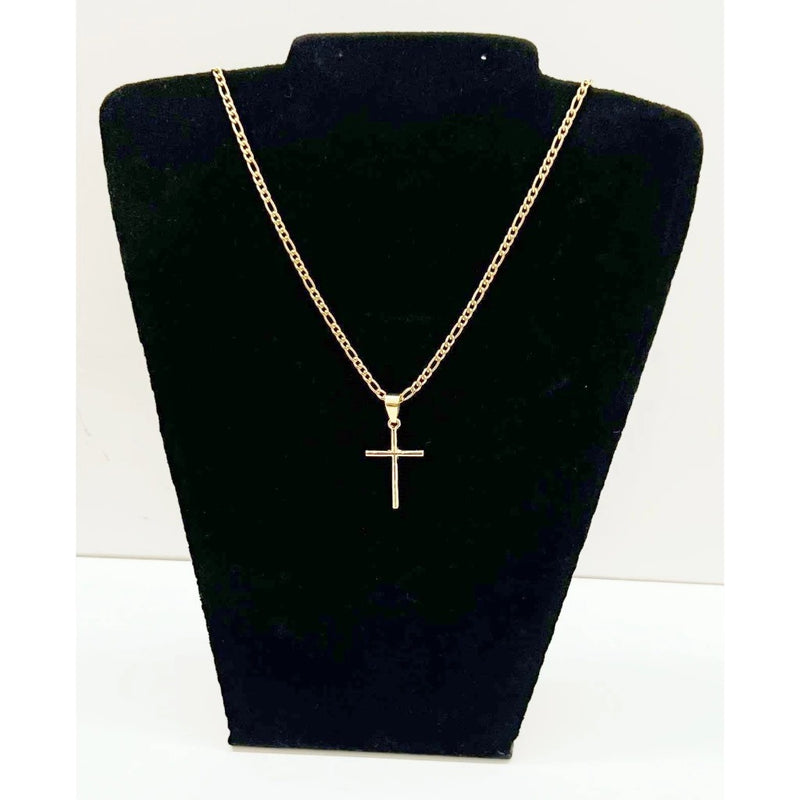 Kit Corrente e Pingente Cruz em Ouro 18k - Estilo Masculino/Feminino