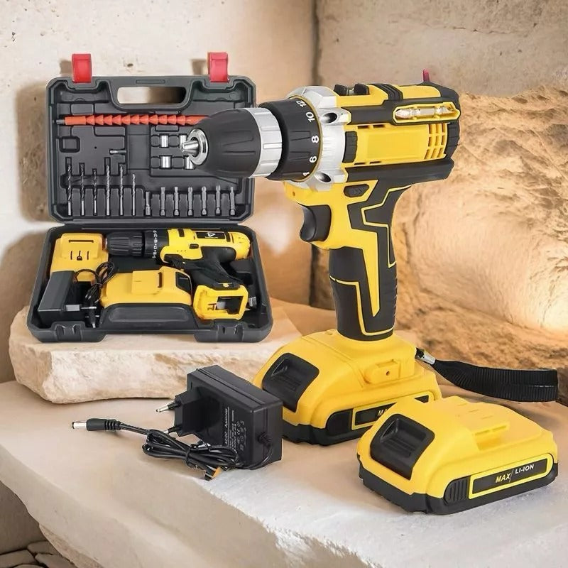 Furadeira Parafusadeira - 12V/21V com Acessórios e Maleta