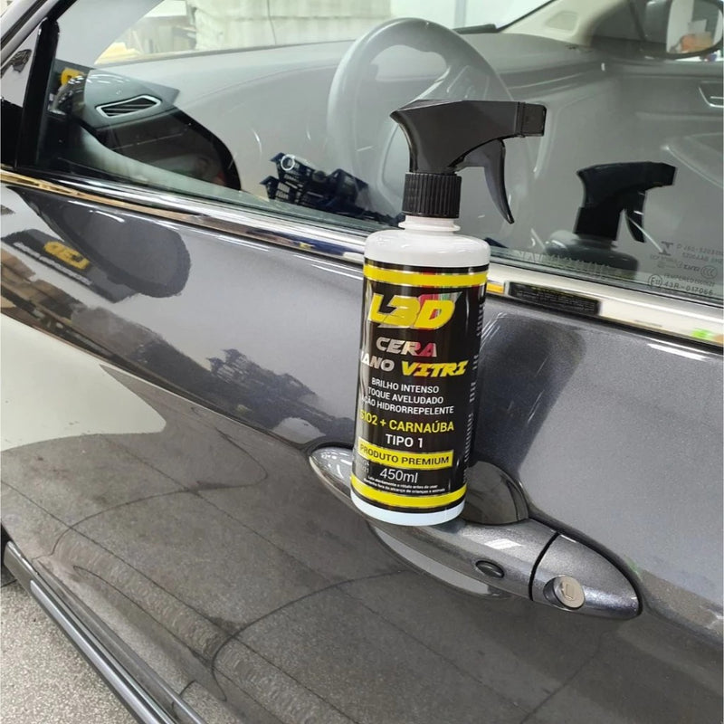 Kit de Limpeza Automotiva - Cera, Shampoo, Higienizador e Aplicadores