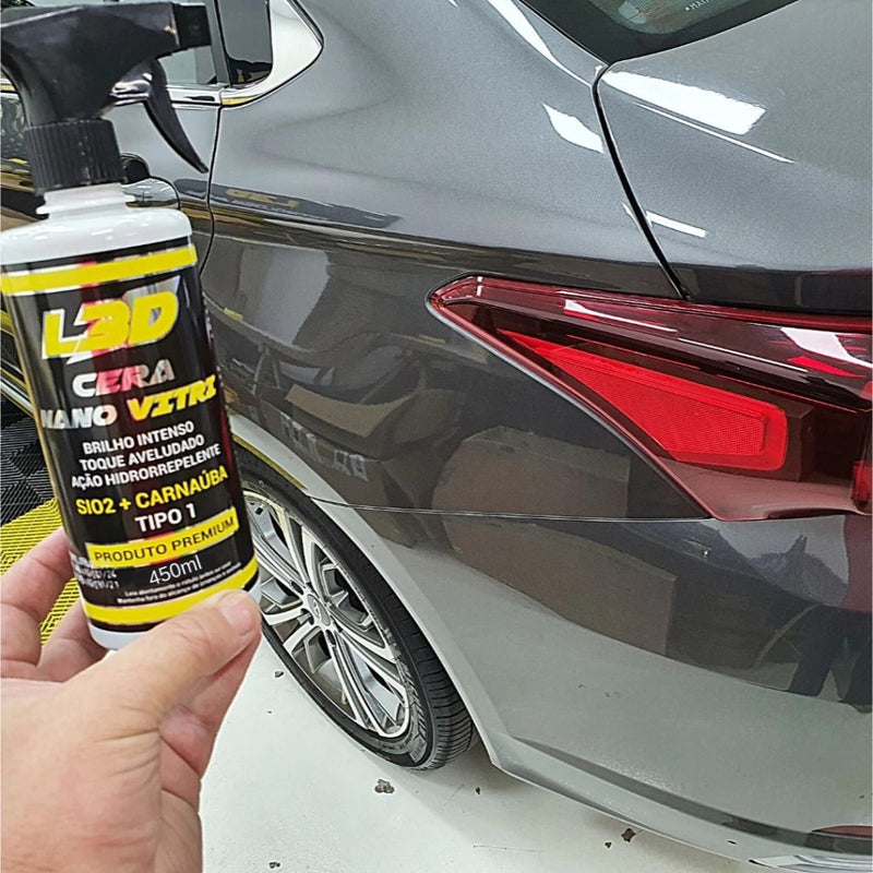 Kit de Limpeza Automotiva - Cera, Shampoo, Higienizador e Aplicadores