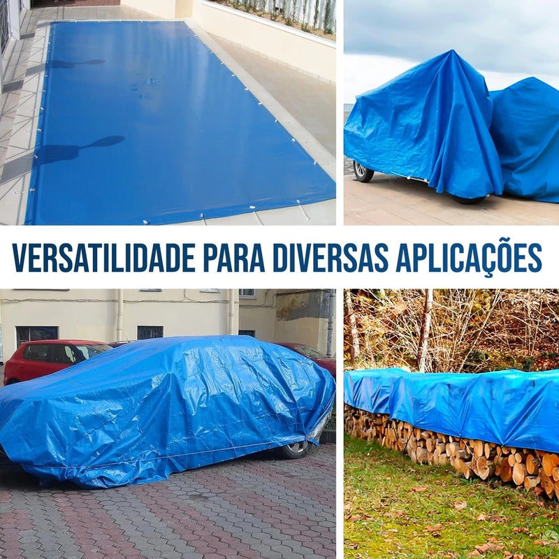 Lona Plástica Impermeável Azul 3x2m: Proteção e Cobertura