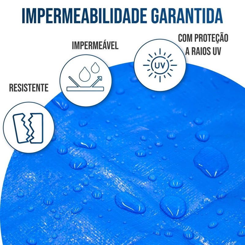 Lona Plástica Impermeável Azul 3x2m: Proteção e Cobertura