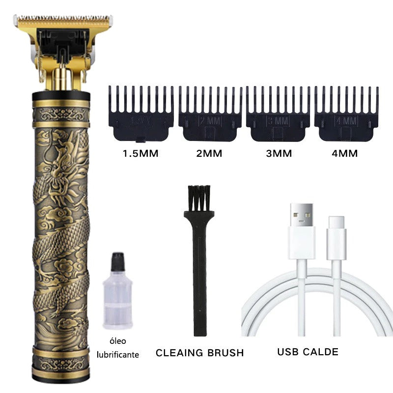 Máquina de Cortar Cabelo e Barba Profissional com LED Digital