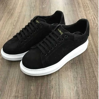 Alexander mcqueen (Preto e Branco) (Camurça)