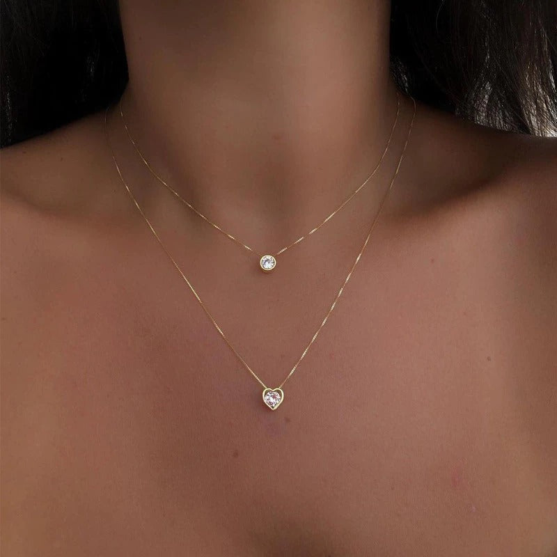 Colar de Rhinestone em Camadas: Conjunto Fashion para Mulheres