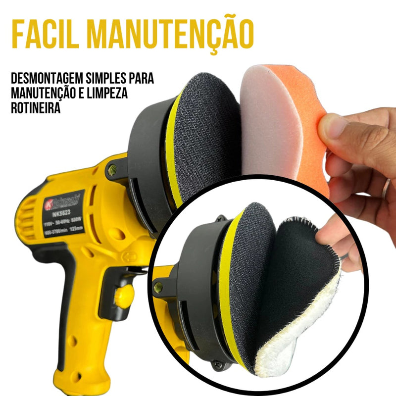 Polidor Automotivo 800W: Lixadeira e Esmerilhadeira