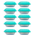 Kit 10 Potes Transparentes 500ml - Marmitas Fitness e Organizador de Alimentos