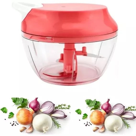 Triturador Manual Multicolorido - 500ml, 3 Lâminas