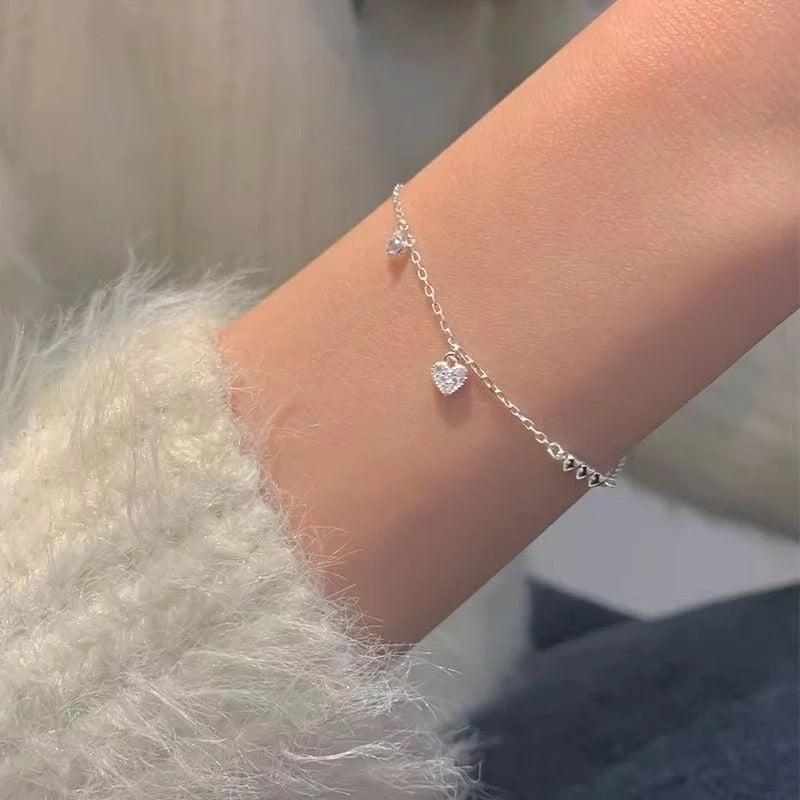 Pulseira de Charme com Rhinestone: Jóia de Moda Feminina