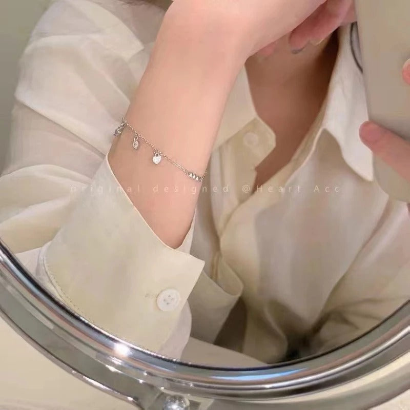 Pulseira de Charme com Rhinestone: Jóia de Moda Feminina