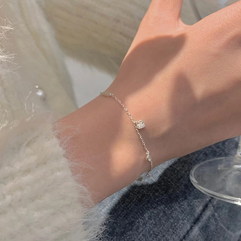 Pulseira de Charme com Rhinestone: Jóia de Moda Feminina