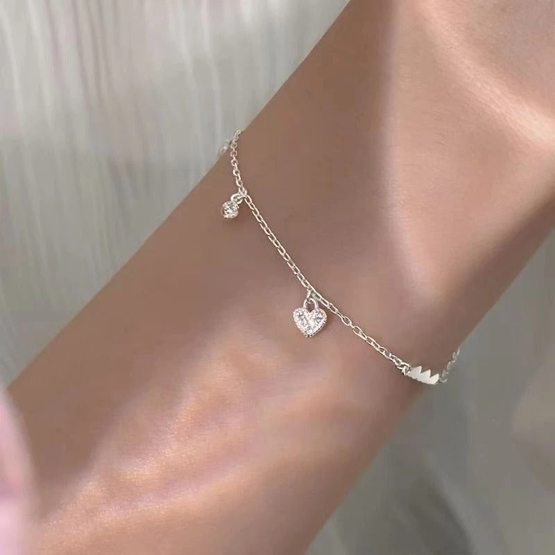 Pulseira de Charme com Rhinestone: Jóia de Moda Feminina