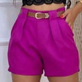 Short Feminino Social com Cinto e Bolsos: Estilo e Confort!