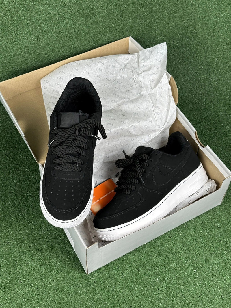 Nike Air Force 1 Nobuck Rope Lace (Preto)