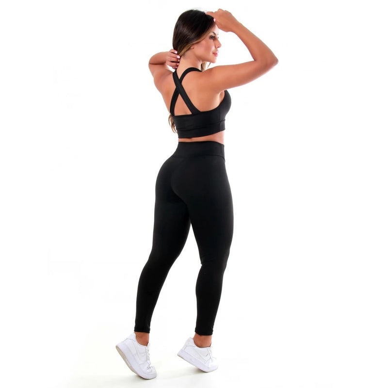 Kit 4 Conjuntos de Calça e Top Feminino para Academia e Esportes