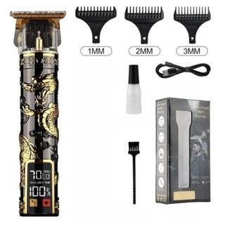 Máquina de Cortar Cabelo e Barba Profissional com LED Digital